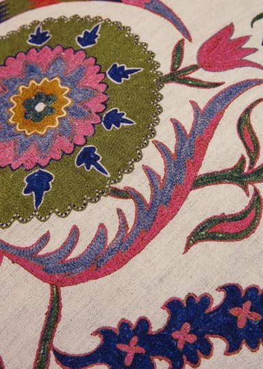 Zora Dekorativt kuddfodral i bomull och lin - Multi 2 - Indiska