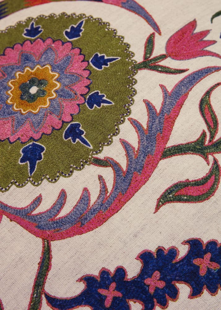 Zora Dekorativt kuddfodral i bomull och lin - Multi 2 - Indiska