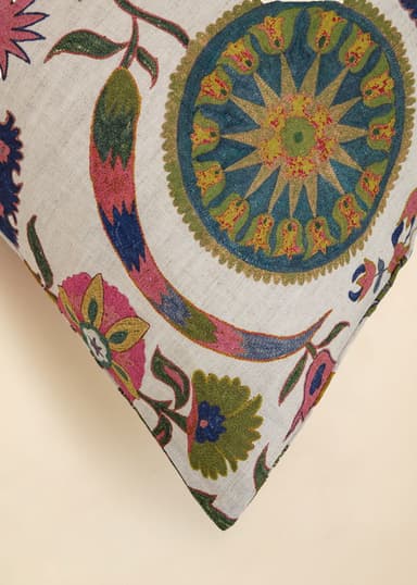 Zora Dekorativt kuddfodral i bomull och lin - Multi 3 - Indiska