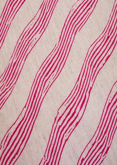 Wave Rosa kuddfodral i bomull & lin - Rosa 3 - Indiska