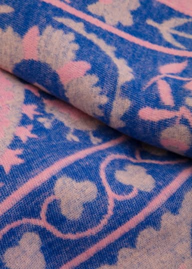 MIA Jakardikuvioitu peitto - Sininen 2 - Indiska