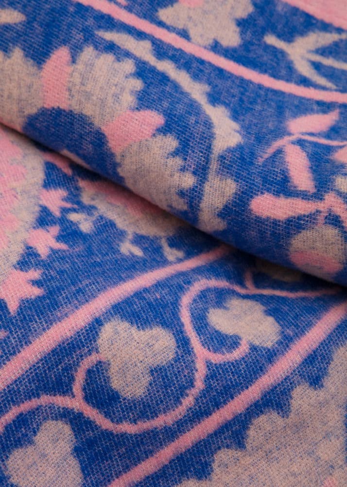 MIA Jakardikuvioitu peitto - Sininen 2 - Indiska