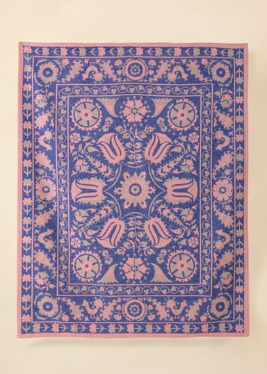 MIA Jakardikuvioitu peitto - Sininen 1 - Indiska