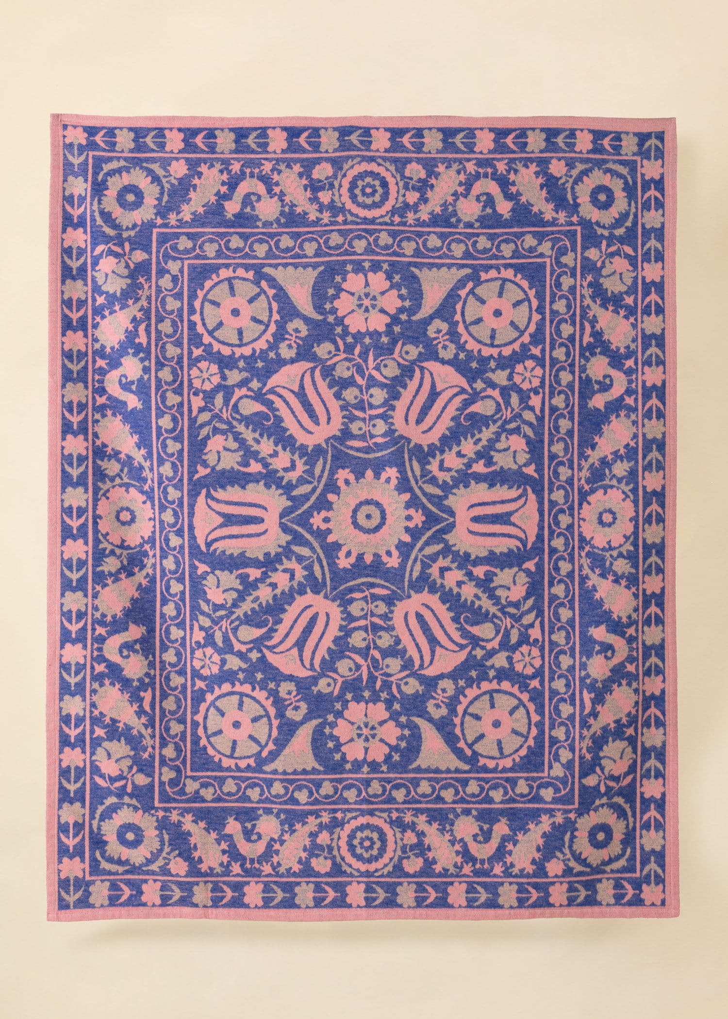 MIA Jakardikuvioitu peitto - Sininen 1 - Indiska