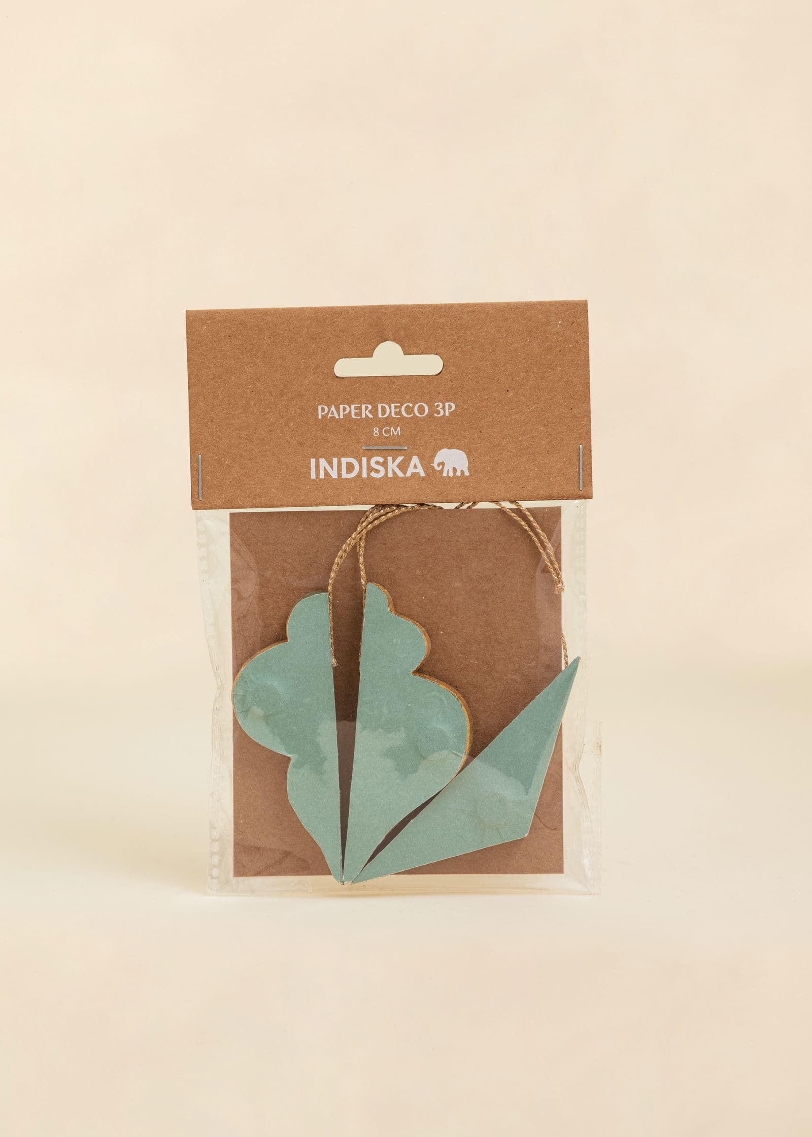 PAPER Joulukoristeet – kolmen kappaleen pakkaus - Vihreä 2 - Indiska