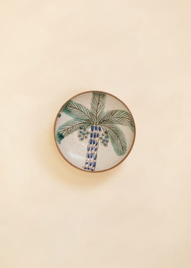 KILIIM Käsinmaalattu pieni lautanen - Vihreä 1 - Indiska