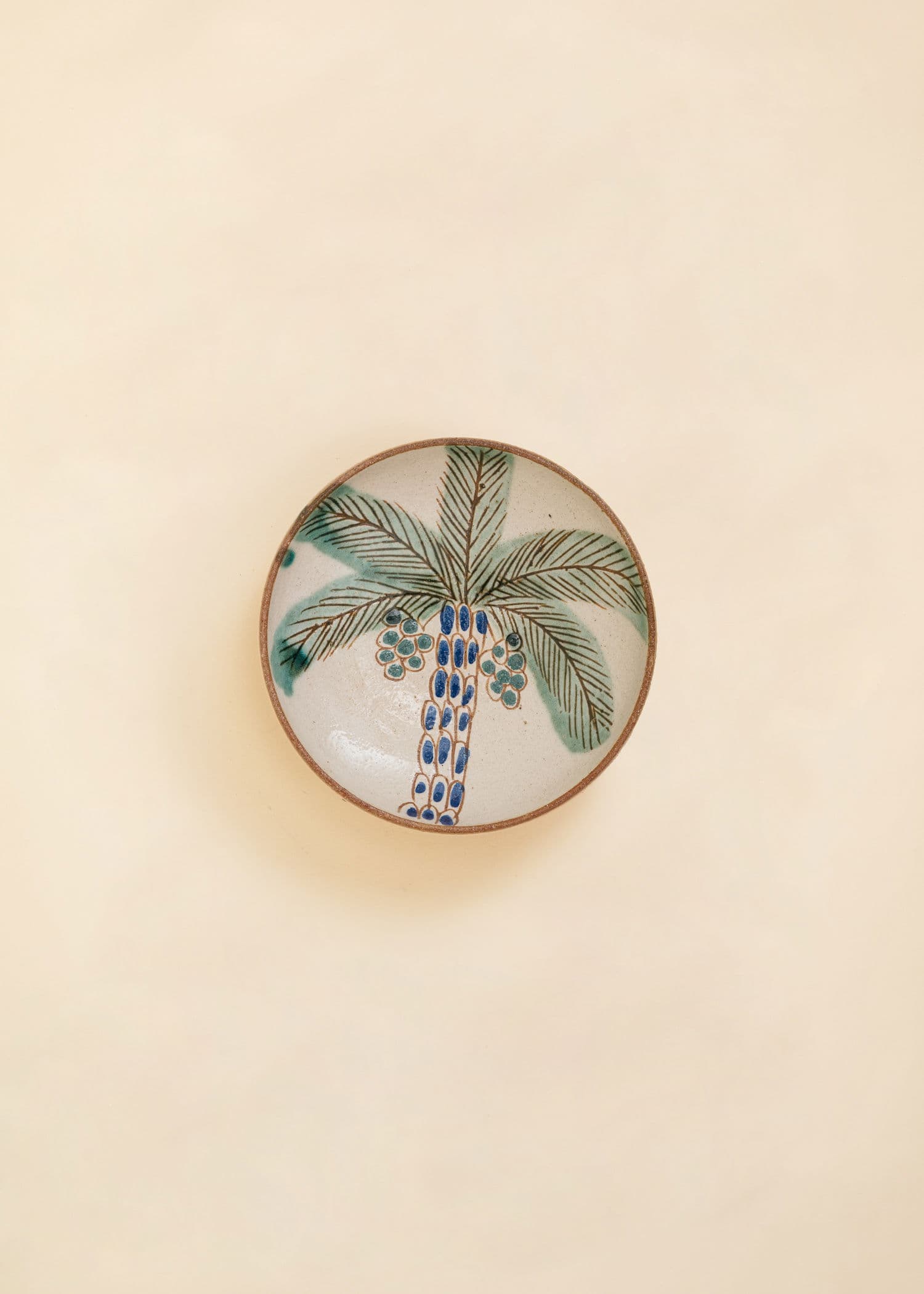 KILIIM Käsinmaalattu pieni lautanen - Vihreä 1 - Indiska