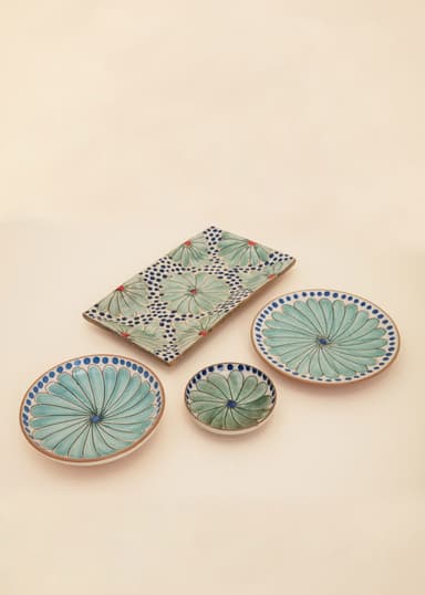 KILIIM Käsinmaalattu pieni lautanen - Multi 4 - Indiska