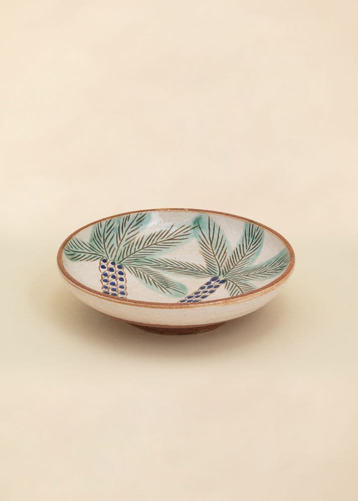 KILIIM Käsinmaalattu lautanen - Vihreä 4 - Indiska