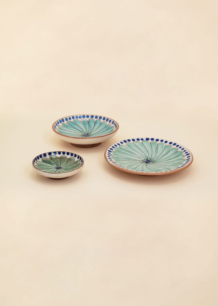 KILIIM Käsinmaalattu lautanen - Multi 3 - Indiska