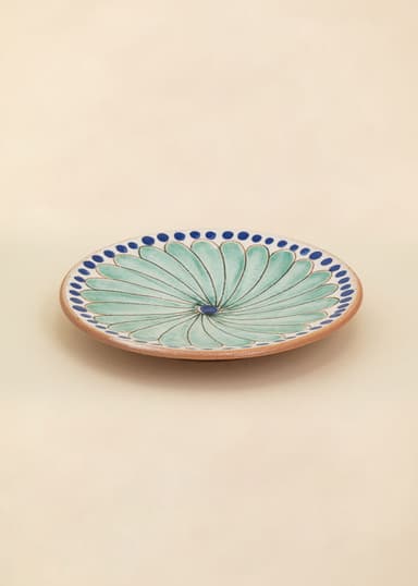 KILIIM Käsinmaalattu iso lautanen - Multi 2 - Indiska