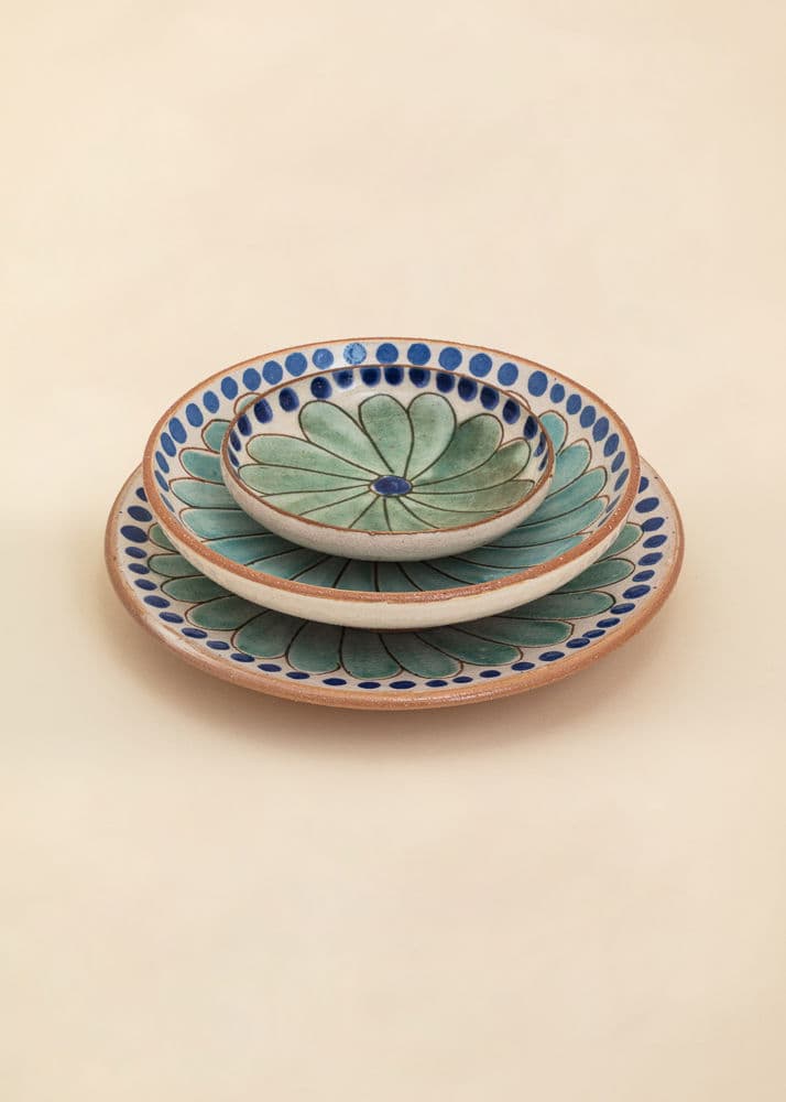 KILIIM Käsinmaalattu iso lautanen - Multi 3 - Indiska