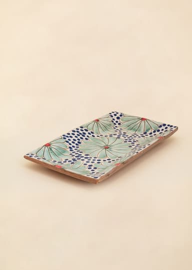 KILIIM Käsinmaalattu pitkä tarjotin - Multi 5 - Indiska