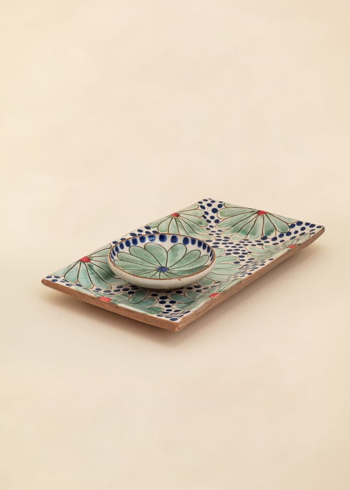 KILIIM Käsinmaalattu pitkä tarjotin - Multi 6 - Indiska