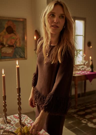 ALMA Neuleyläosa - Ruskea 1 - Indiska