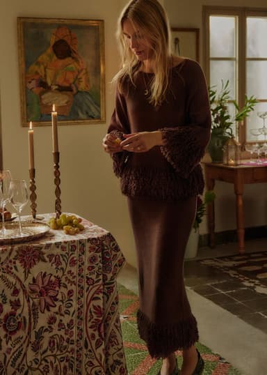 ALMA Hapsullinen neulehame - Ruskea 2 - Indiska