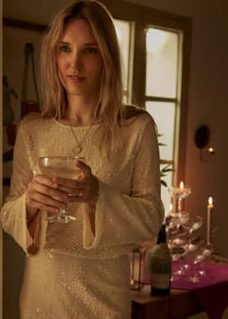 JEMAINA SEQUIN TOP - WHITE