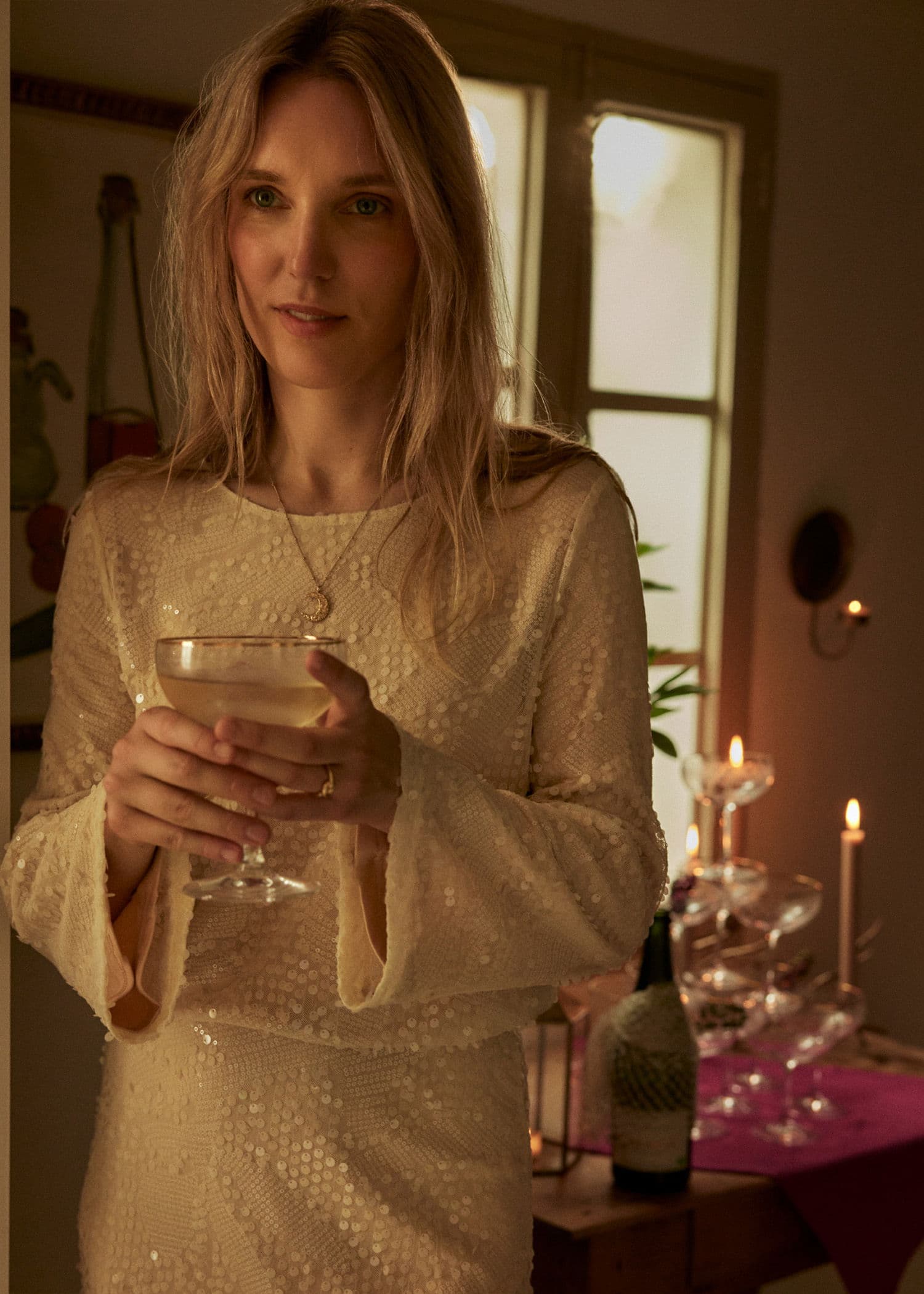 JEMAINA Paljettipusero - Valkoinen 1 - Indiska