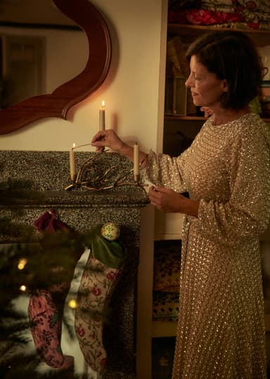 JULIANA Pitkä paljettimekko - Beige 1 - Indiska