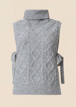 STINA CABLE VEST - GREY