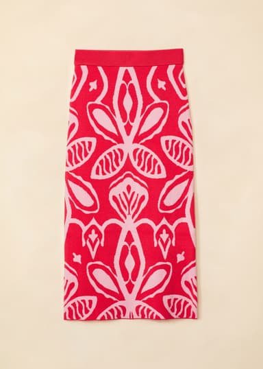 LEONA Jakardineulehame - Punainen 6 - Indiska