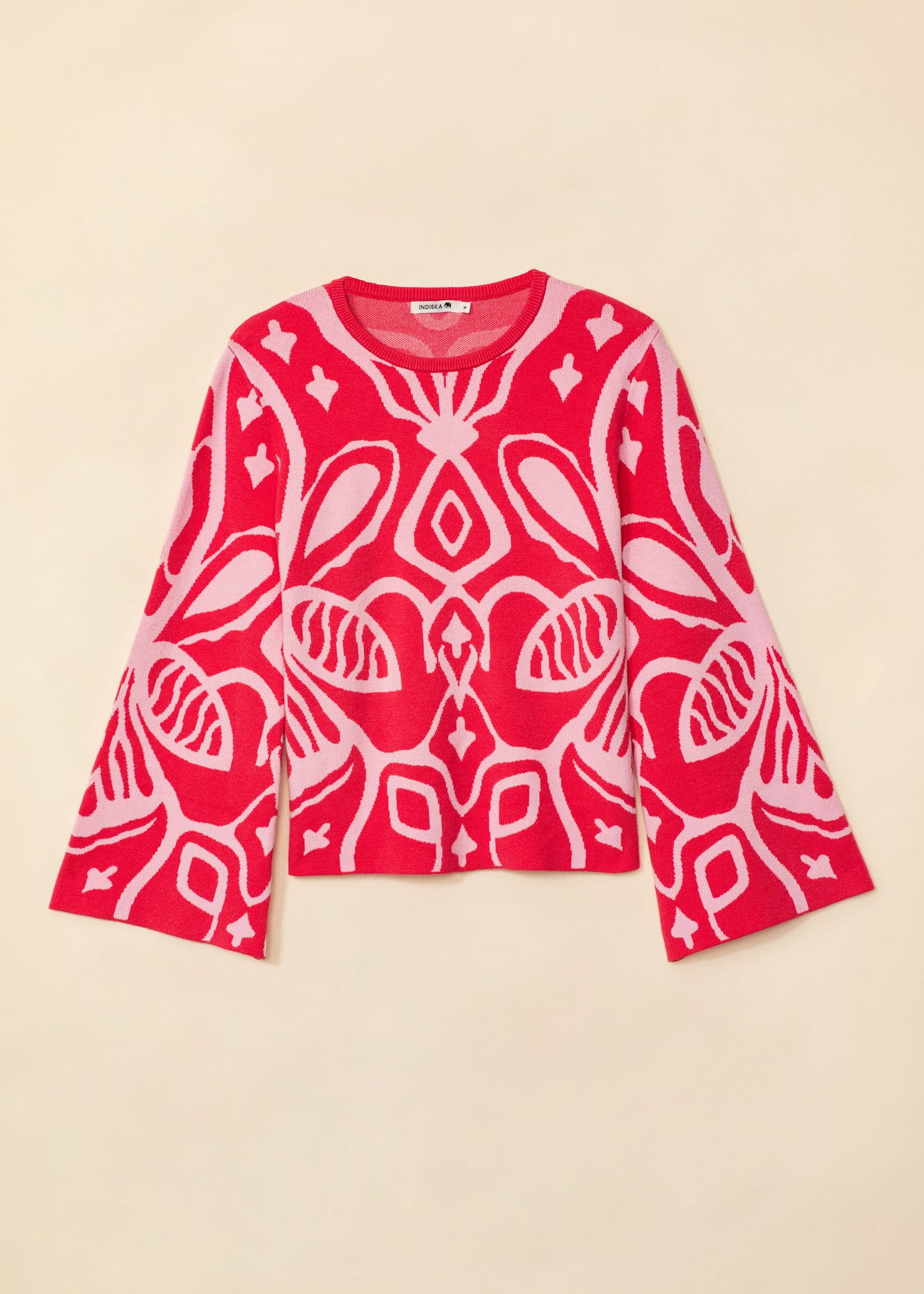 LEONA Neulottu jakardipusero - Punainen 5 - Indiska