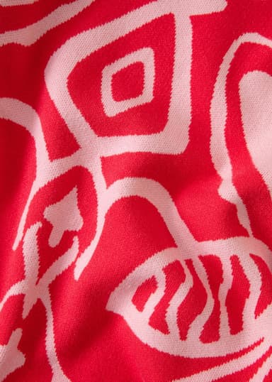 LEONA Neulottu jakardipusero - Punainen 6 - Indiska