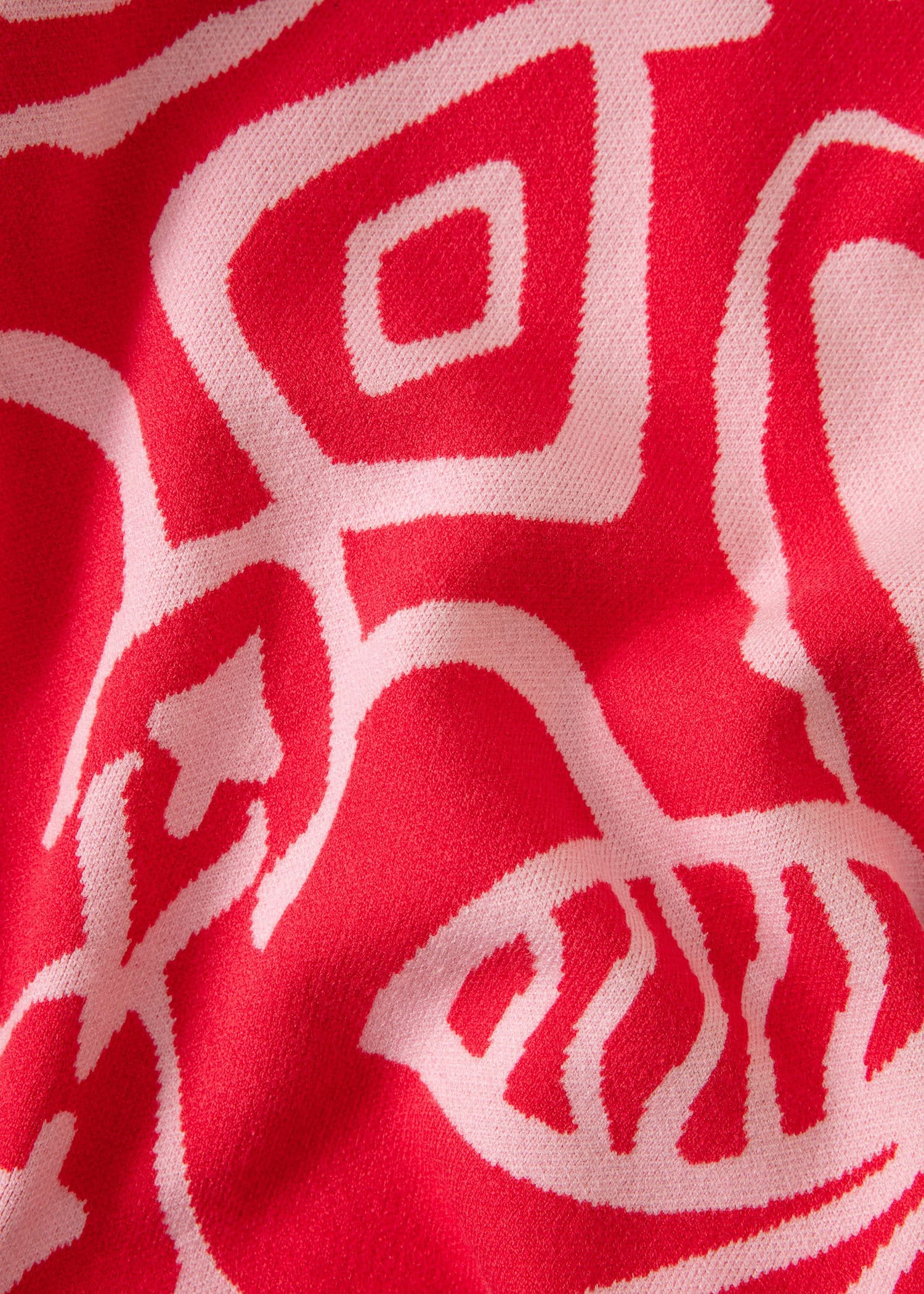 LEONA Neulottu jakardipusero - Punainen 6 - Indiska