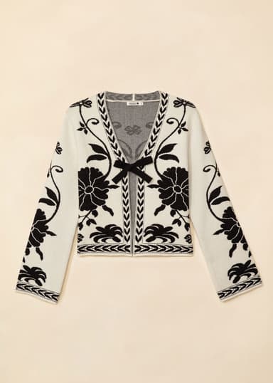 FLORA Blomstret cardigan - Valkoinen 5 - Indiska