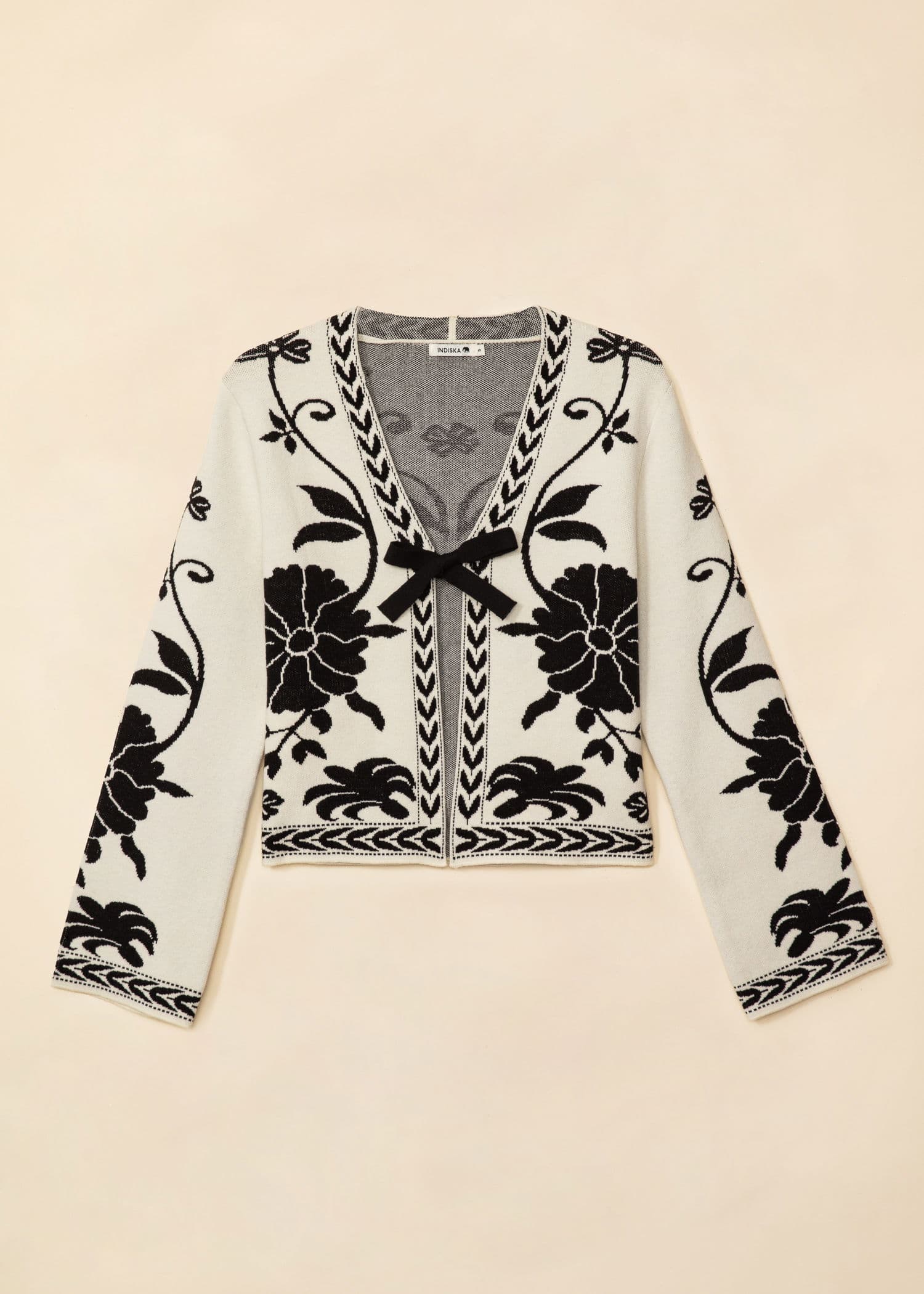 FLORA Blomstret cardigan - Valkoinen 5 - Indiska