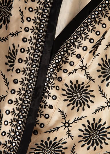 IRIDA Kirjailtu lyhyt kimono - Valkoinen 7 - Indiska