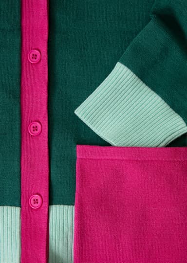 DEBBIE Värikäs neuletakki - Vihreä 2 - Indiska