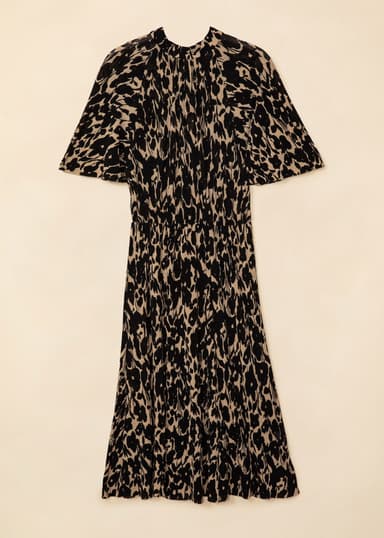 VERONICA Kuviollinen midimekko - Musta 5 - Indiska