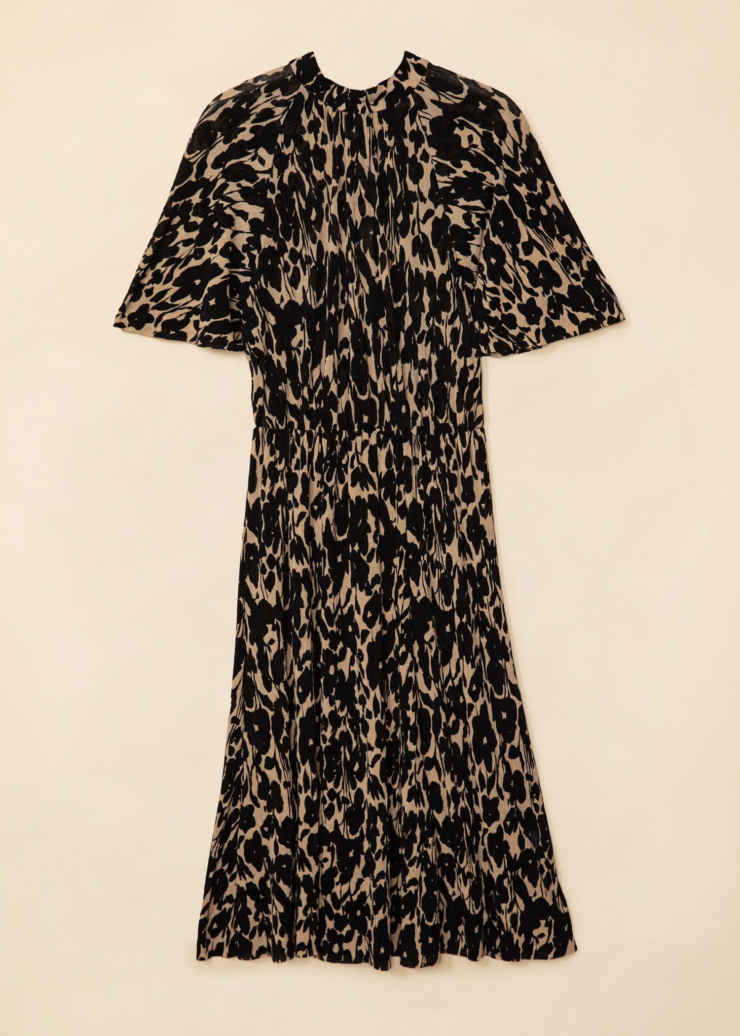 VERONICA Kuviollinen midimekko - Musta 5 - Indiska