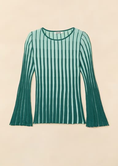 ELLE Pitkä joustinneuleyläosa - Vihreä 5 - Indiska