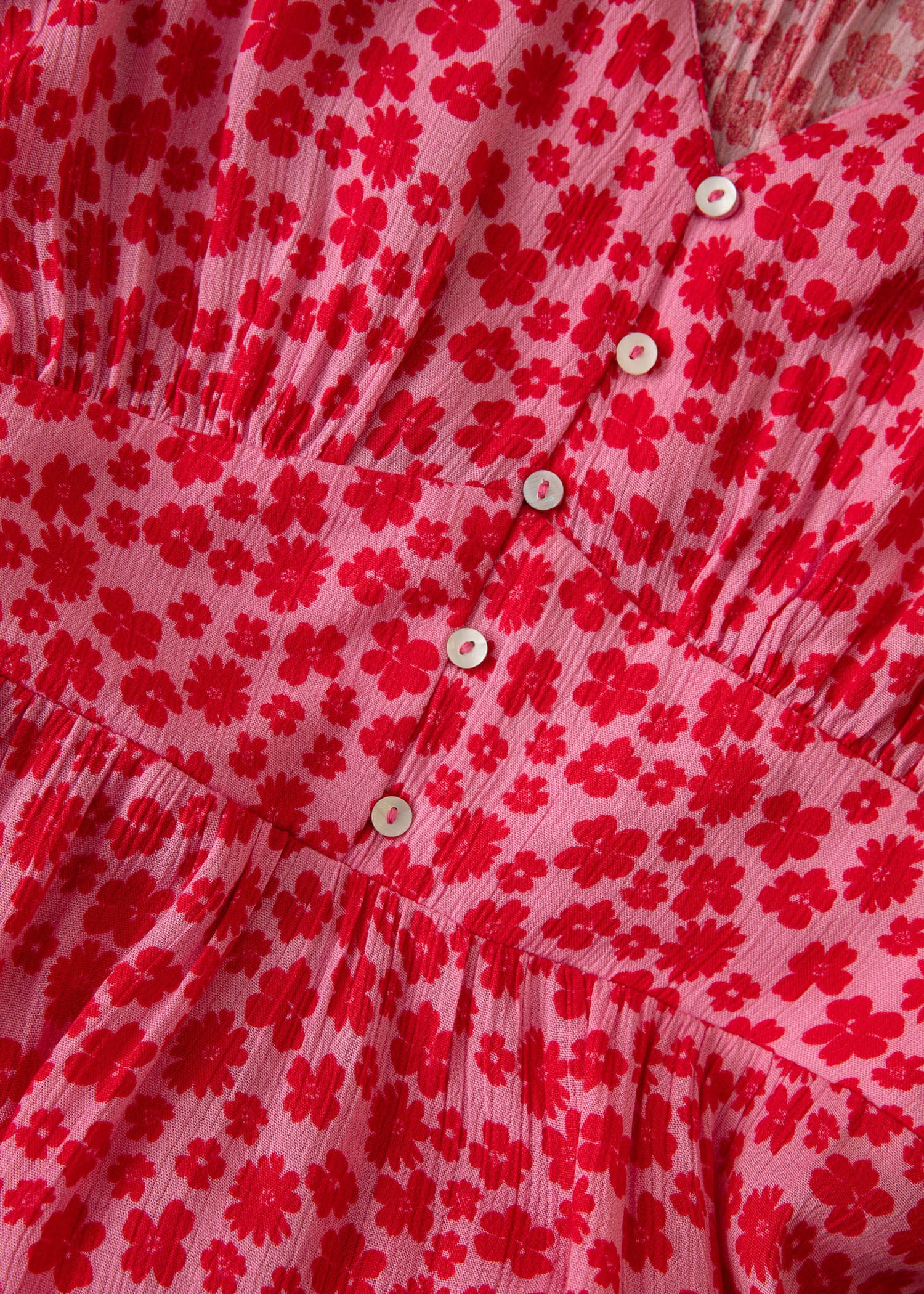 ZUDORA Kuviollinen pitkähihainen mekko - Vaaleanpunainen 2 - Indiska