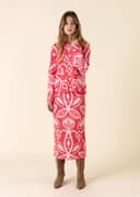 LEONA JACQUARD SKIRT - RED