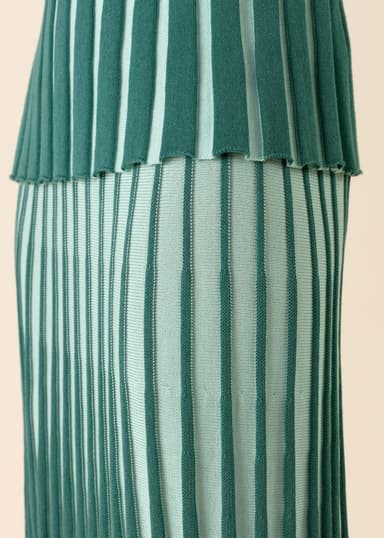 ELLE Pitkä joustinneulehame  - Vihreä 2 - Indiska