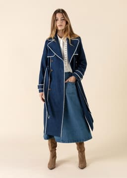 CLEOPATRA DENIM COAT - BLUE