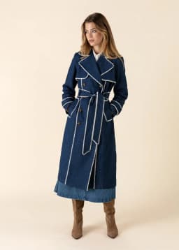CLEOPATRA DENIM COAT - BLUE