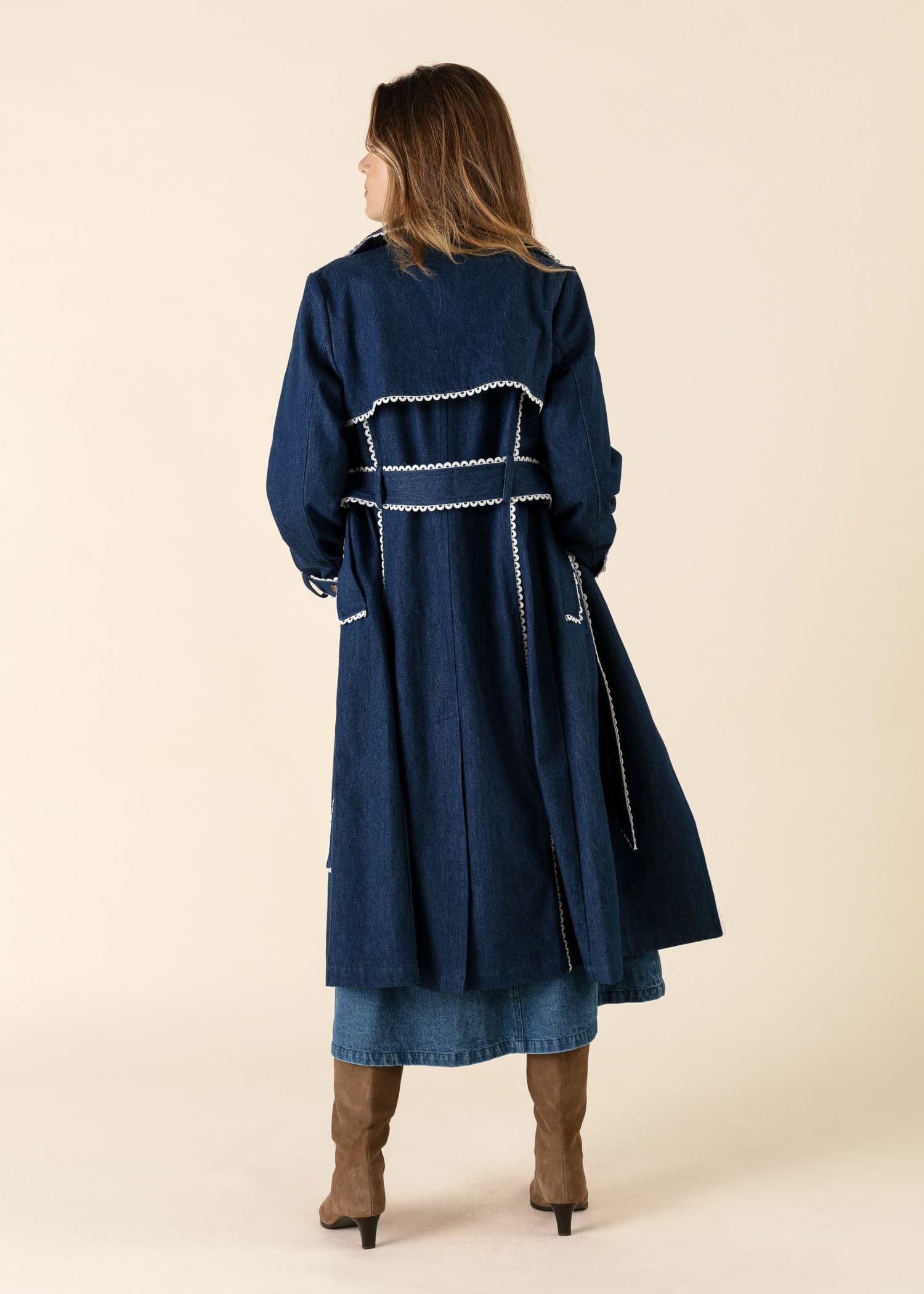 CLEOPATRA Farkkutrenssitakki - Sininen 4 - Indiska