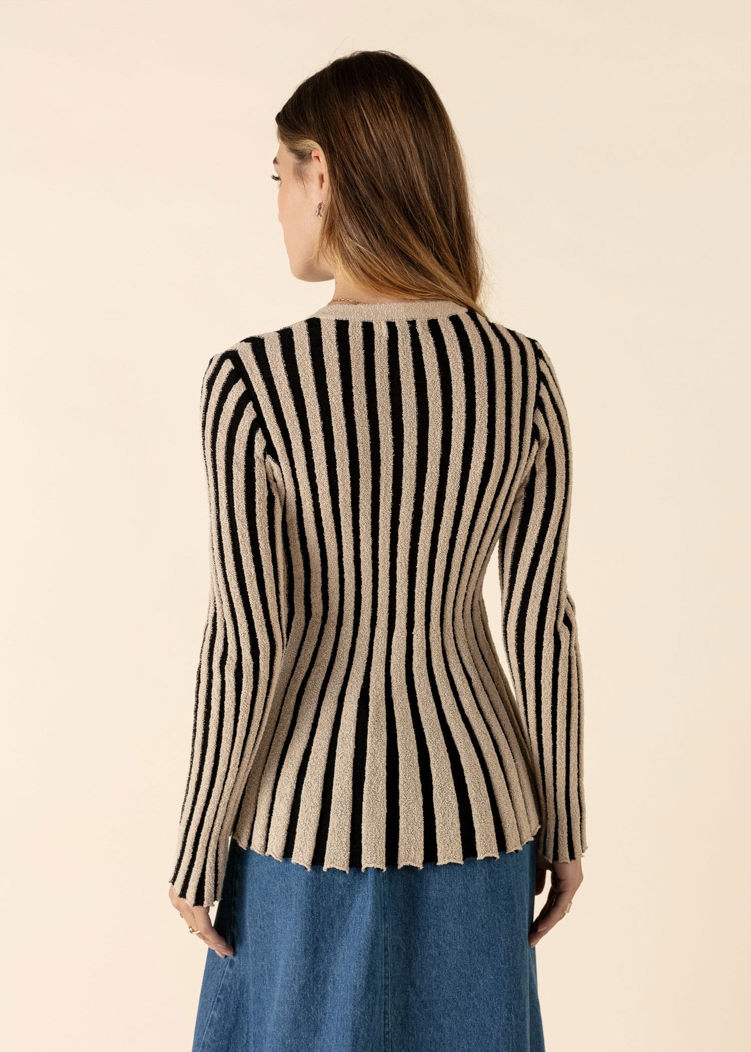 ROSANNA Joustinneuletakki  - Musta 3 - Indiska