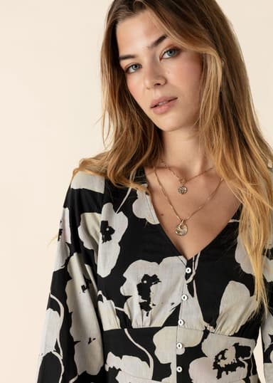 REGINA Kukallinen midimekko - Musta 2 - Indiska