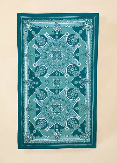 Tara Sininen puuvillapöytäliina - Sininen 1 - Indiska