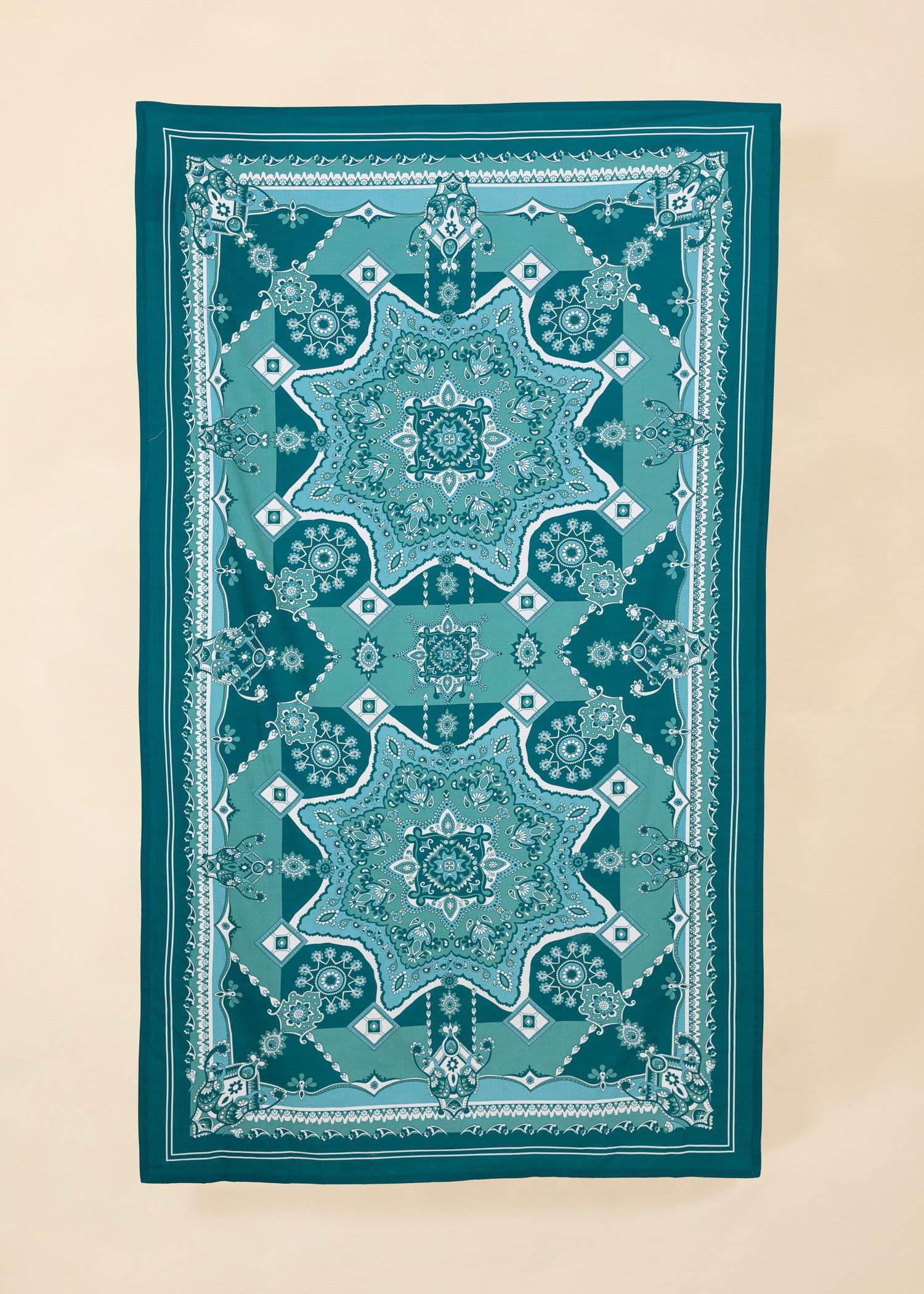 Tara Sininen puuvillapöytäliina - Sininen 1 - Indiska