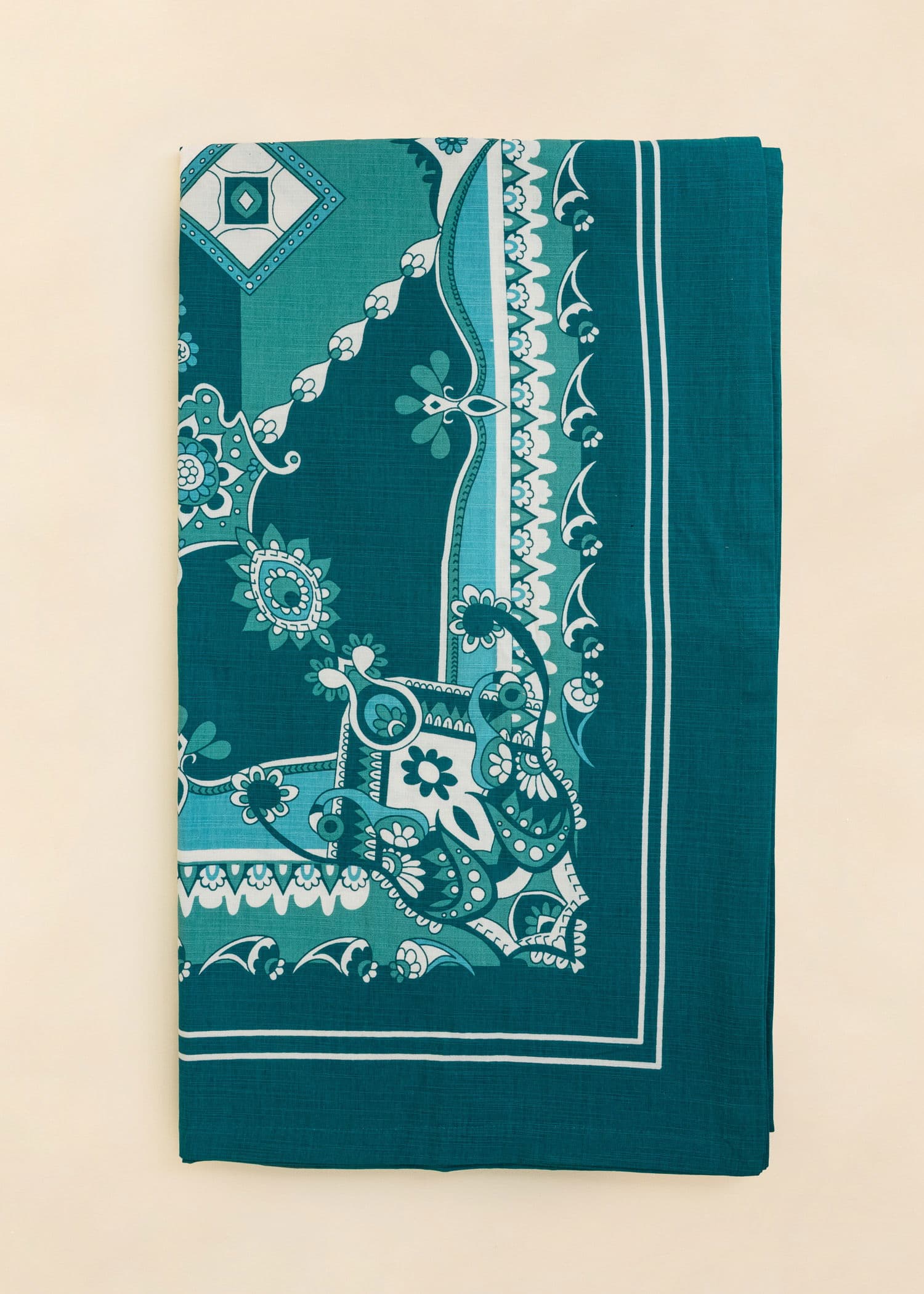 Tara Sininen puuvillapöytäliina - Sininen 3 - Indiska