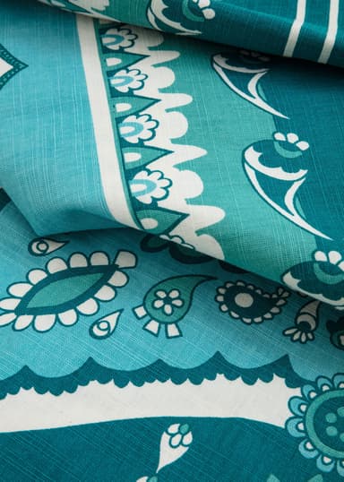 Tara Sininen puuvillapöytäliina - Sininen 4 - Indiska