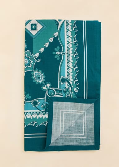 Tara Sininen puuvillapöytäliina - Sininen 5 - Indiska