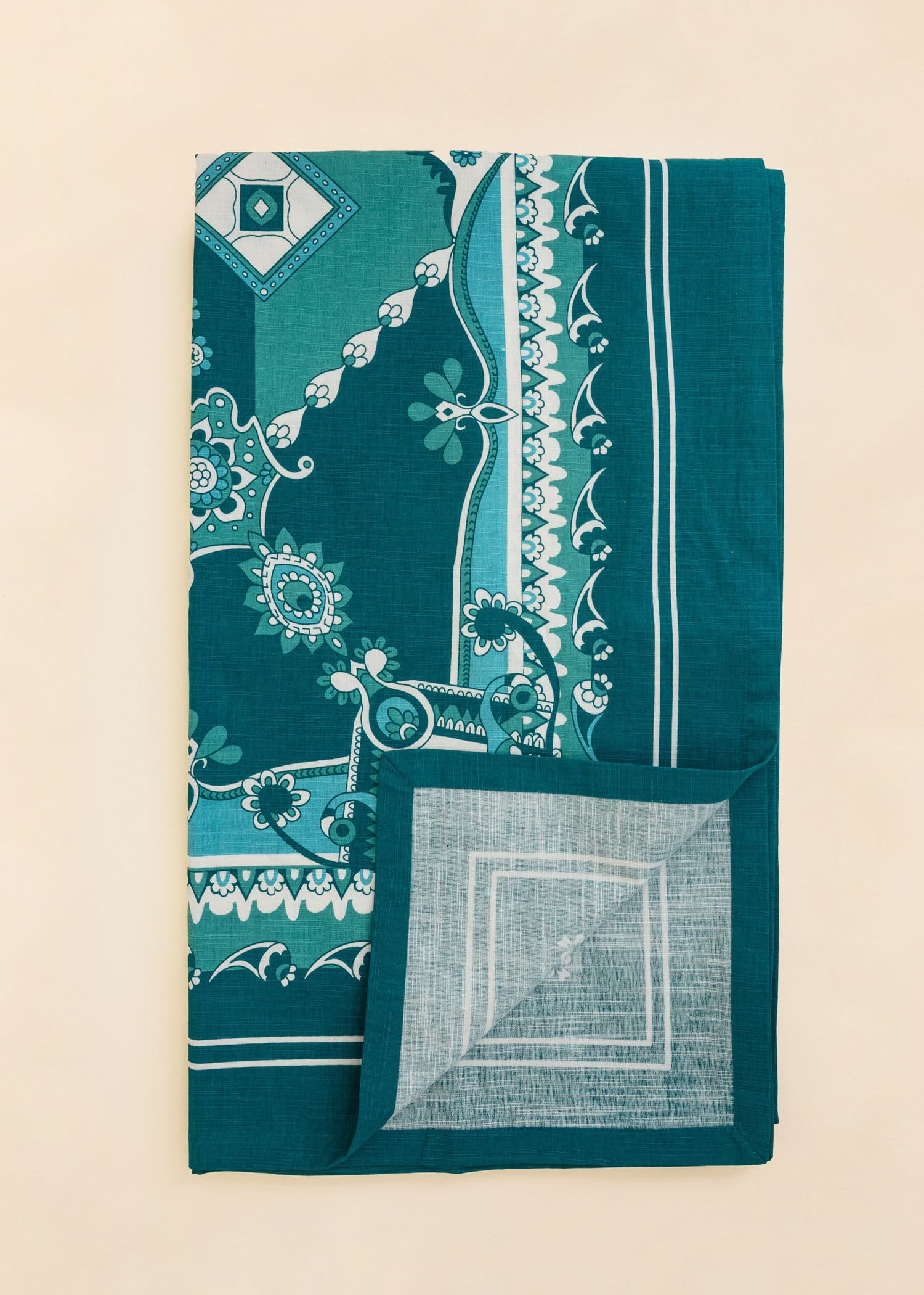 Tara Sininen puuvillapöytäliina - Sininen 5 - Indiska