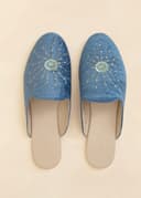 Velvet Slippers - BLUE